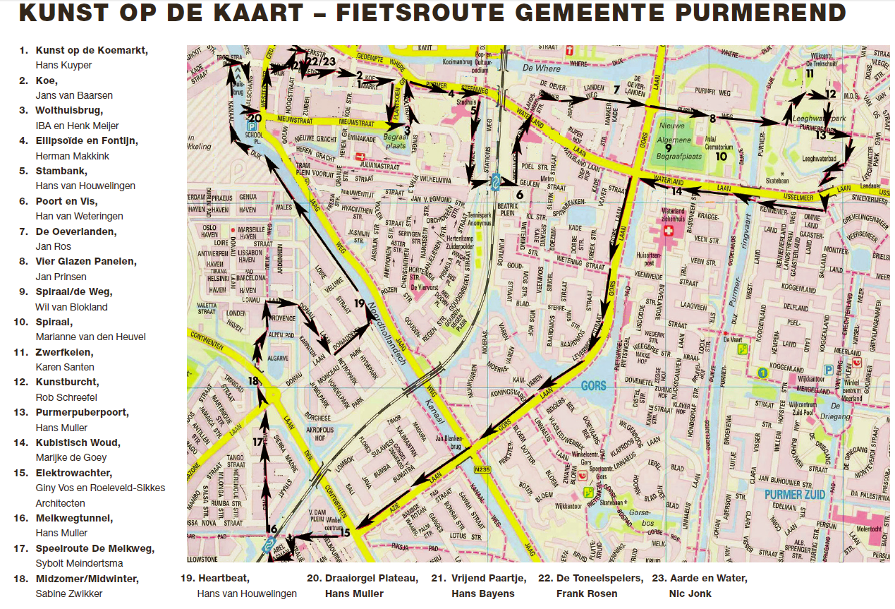 kunstroute met nummers